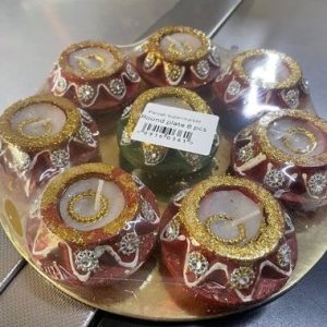 ROUND PLATE DIYA 8PCS