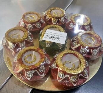 ROUND PLATE DIYA 8PCS