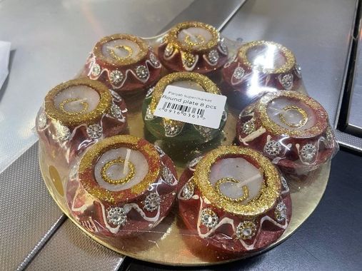 ROUND PLATE DIYA 8PCS