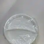 PLASTIC PLATES WITH 2 COMPARTMENT 100 PCS