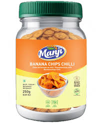 Manji Snacks Banana Chips Chilli 250 gms