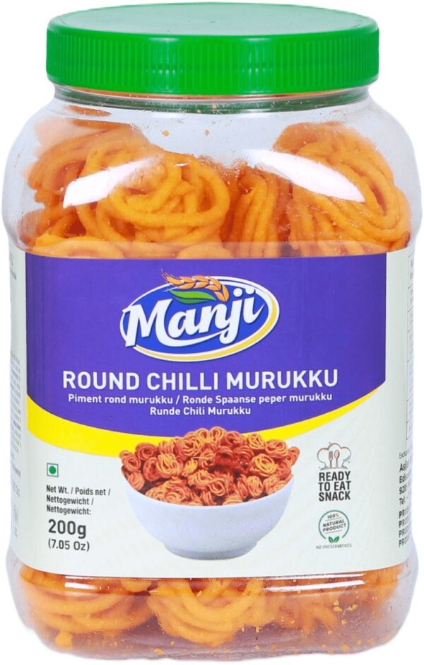 Manji Snacks Round Chilli Murukku 200 gms