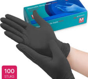 BLACK GLOVES M 100 PCS