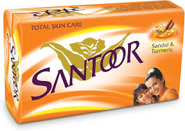 SANTOOR SANDAL &TURMERIC SOAP ORANGE 150 GR