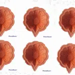 6 PCS DIYA BUNCH 2" RD 4