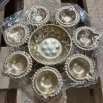 Decorative Metal Diya Holder – Small (20cm)