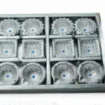 SILVER FANCY DIYA 2.5 INCH 12 PCS FD-56