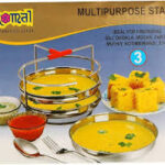 KOMAL MULTIPURPOSE WIRE DHOKLA STAND 3 PLATES