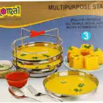 KOMAL MULTIPURPOSE WIRE DHOKLA STAND 3 PLATES