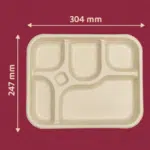 5CP DISPOSABLE MEAL PLATE 25 PCS